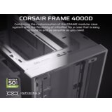 Corsair Kucište FRAME 4000D Mid-Tower/ATX/kaljeno staklo/bez napajanja/bela | ePonuda.com
