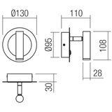  Redo 01-3090 - LED zidno spot svetlo CLOSER LED/6W/230V, crna | Eponuda.com