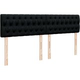 vidaXL Box spring postelja z vzmetnico črn 200x200 cm blago | Shoptok.si