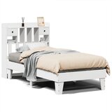 Maison Chic Posteljni okvir - Enojna postelja - Postelja za odrasle brez vzmetnice bel 75x190 cm trdna borovina-J11581, (21765673) | Shoptok.si