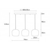 Opviq Visilica MARA crna, metal promjer 74 cm, visina 110 cm, promjer sjenila 22 cm, visina 26 cm, duljina kabla 90 cm, 3 x E27 40 W, Berceste - N-1410 | shoptok.hr