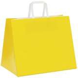  Papirnate vrećice 50 kom s ručkama žute 32x22x24 cm | shoptok.hr