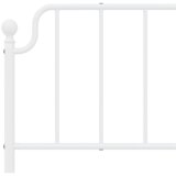 Metalni okvir za krevet s uzglavljem bijeli 160x200 cm | shoptok.hr