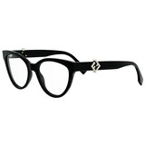 Fendi Diamonds Black Cat Eye Eyeglasses ONE SIZE (54) Črna/Kristalna u