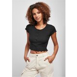 Urban Classics Women's T-shirt with buttons, black Cijene