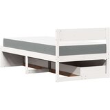  Krevet s ladicama i madracem bijeli 90 x 190 cm od borovine | shoptok.hr