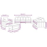  4-dijelni set sofa s jastucima žuti baršunasti | shoptok.hr