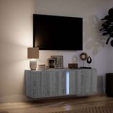 vidaXL Zidni TV ormarić s LED svjetlima siva boja hrasta 100x31x35 cm | shoptok.hr