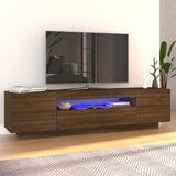 Maison Chic TV omarica - TV stojalo - Televizijska omarica z LED lučkami rjavi hrast 160x35x40 cm, (21700500) | Shoptok.si