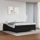 The Living Store Posteljni okvir črn 180x200 cm umetno usnje - Box Spring Posteljni Okvir, (21521343) Cene