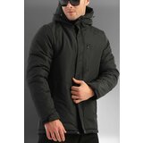 D1fference Men's Black Shearling Hooded Water and Windproof Sports Winter Coat & Coat & Parka Cene