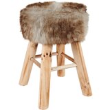 Ambia Home TABURE, les, tekstil, leseni material naravne barve, bela | Shoptok.si