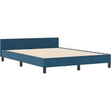  Postelja Temno Modra 160x200 cm Žamet, (22049354) | Shoptok.si