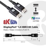 Club3d Kabel DisplayPort 1.4 CAC-1060, HBR3, 28AWG, 4K@144Hz / 8K@60Hz, M/M, 3m | Shoptok.si
