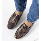Gemre Brown Snakes Loafers | Shoptok.si