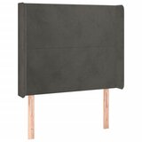  LED uzglavlje tamnosivo 103x16x118/128 cm baršunasto | shoptok.hr