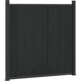 vidaXL Panel ograde WPC i aluminij Crna - Crna 180 x 186 cm Cijene