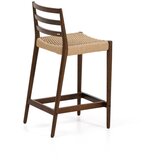 Kave Home Rjav/v naravni barvi barski stol iz masivnega hrasta (višina sedeža 65 cm) Analy – | Shoptok.si