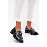 VINCEZA Lacquered Leather Moccasins On Heel Cijene