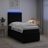  LED okvir za krevet s madracem Crna 80 x 200 cm Baršun | shoptok.hr