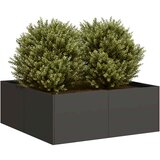 Maison Chic Cvetlični Lonec - Cvetlično korito črn 80x80x30 cm Jeklo, (21789838) | Shoptok.si
