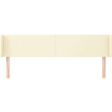  Uzglavlje s ušima krem 203x16x78/88 cm od umjetne kože | shoptok.hr