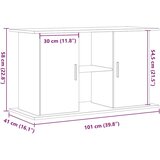 vidaXL Stojalo za akvarij starinski les 101x41x58 cm inženirski les | Shoptok.si
