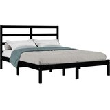  Okvir za krevet od masivne borovine crni 140 x 190 cm | shoptok.hr