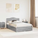  Krevetna konstrukcija s ladicama Siva Sonoma 120 x 190 cm 196 x 123 x 90 cm | shoptok.hr