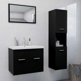 vidaXL Set kupaonskog namještaja od iverice crni | shoptok.hr