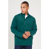 AC&Co / Altınyıldız Classics Men's Green Anti-pilling Anti-Pilling Standard Fit Bato Collar Cold-Proof Fleece Sweatshirt. Cene