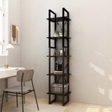  The Living Store Knjižna omara 5-nadstropna črna 40x30x175 cm borovina - Knjižna Omara, (21431443) Cene