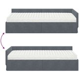  Kotni okvir postelje z matrico Drugo 2 pcs Siva Žamet, (5000123171) | Shoptok.si