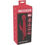 You2Toys Massager - vibrator za G-točko (rdeč), ki se polni, vrti z udarci in ogrevanjem (rdeč) | Shoptok.si