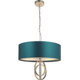  Endon 95224 - Luster na lancu 3xE27/10W/230V Ø 60 cm plavo/sivo | Eponuda.com