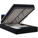  Krevet od pjene s madracem i LED-om Crna 120 x 190 cm Baršun | shoptok.hr