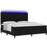  s opruga kutije s LED trakama Crna 200 x 200 cm tkanina | shoptok.hr