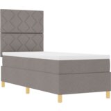 Box Postelja z vzmetnico z vzmetnico Taupe 80 x 200 cm blago, (5000126738) | Shoptok.si