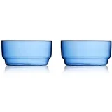 Modre steklene skledice v kompletu 2 ks 500 ml Torino –
