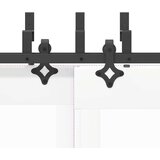 vidaXL Komplet opreme za drsna vrata 152,5 cm jeklo črne barve | Shoptok.si