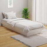 Maison Chic Posteljni okvir - Enojna postelja - Postelja za odrasle bel iz trdnega lesa 75x190 cm-J10209, (21767566) | Shoptok.si