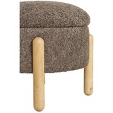 House Nordic Rjav tabure iz tkanine bouclé Medas – | Shoptok.si