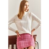 Bianco Lucci Women's Turtleneck Ribbed Knitwear Sweater | Shoptok.si