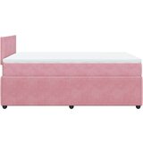 vidaXL Box spring krevet s madracem ružičasti 120 x 200 cm baršunasti | shoptok.hr