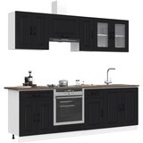  8-dijelni set kuhinjskih ormarića Kalmar konstruiranog drva Crna | shoptok.hr