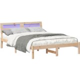  Krevetna konstrukcija Smeđa 140 x 190 cm Čvrsta borova drva | shoptok.hr