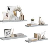  Plutajuće zidne police 4 kom boja betona 80 x 23,5 x 3,8 cm MDF | Eponuda.com