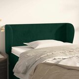  Uzglavlje s ušima tamnozeleno 103x23x78/88 cm baršunasto | shoptok.hr
