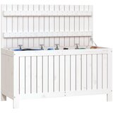  Vrtna kutija za pohranu bijela 115x49x60 cm od masivne borovine | Eponuda.com