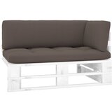 Kutna vrtna sofa od paleta od bijelo impregnirane borovine | shoptok.hr